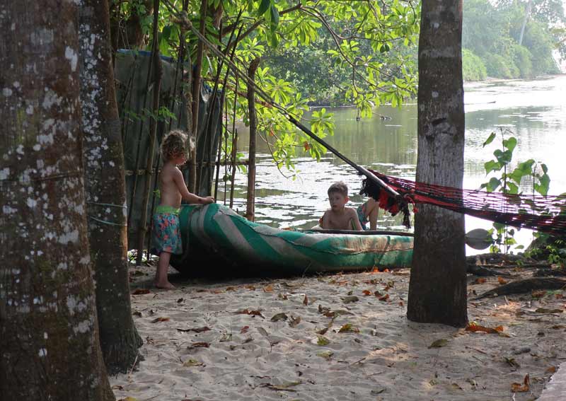Our own boat to go to the beach on